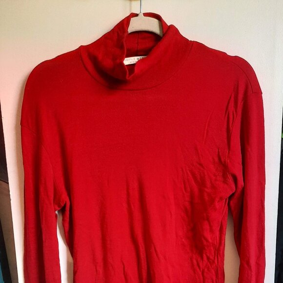Simple Merino turtleneck in red/rouge size xlarge - Picture 2 of 12
